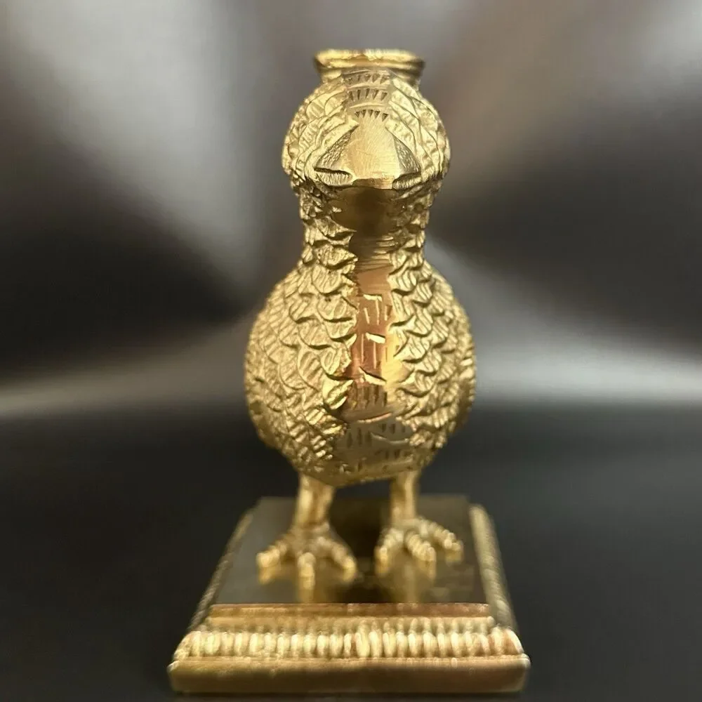 Heavy Cast Metal Pheasant Candle Holder Bronze Finish Taper Holder 7”